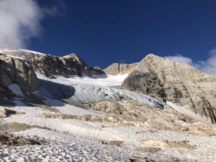 La Marmolada desde el Passo Fedaia