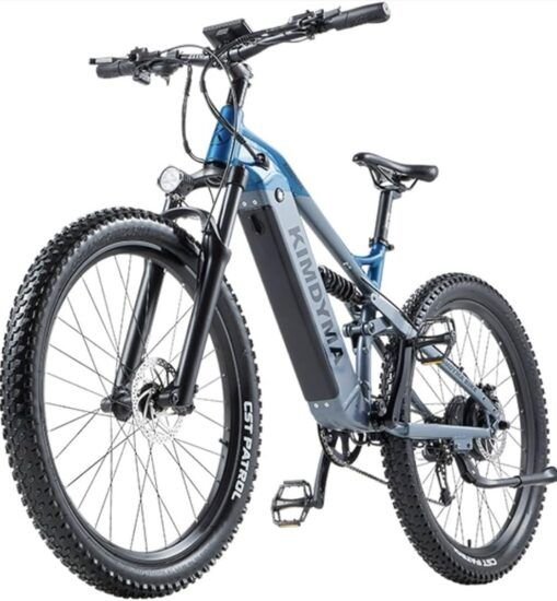 Kimdyma bicicleta eléctrica de montaña doble suspensión